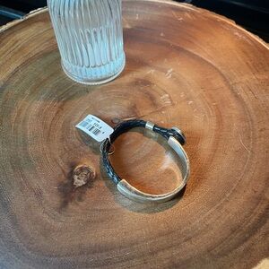 Brighton Black Leather Bracelet